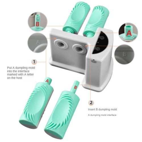 Automatic Dumpling Mold Double  Electric Dumplings Machine Home Pressing Dumpling Ravioli Skin Maker for Kitchen 2