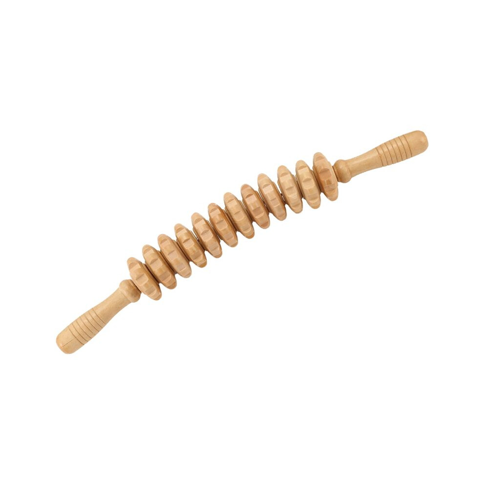 12 Rollers Wooden Massager Curved Exercise Roller Sticks Full Body Wood Therapy Massage Tools Muscle Pain Release