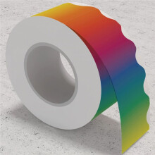 Rainbow Bulletin Board Stickers Colorful Straight Bulletin Border Trim Border Trim para la DecoracióN de la Pizarra del Aula