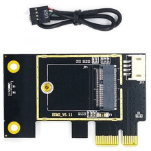 NGFF M.2 zu PCIE Wireless Network Card Adapterkarte UnterstüTzt 7260 8265 1650 1675X AX200 AX210 Netzwerkkarte