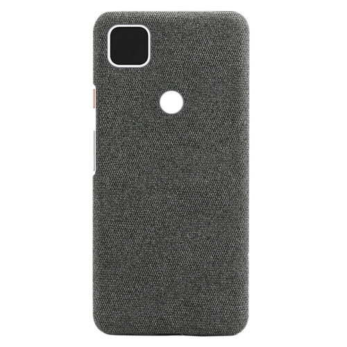 Phone Shell Cloth Pattern Leather Case  Pixel Anti Drop Protective Cover Suitable for  Pixel 4A(Gray)