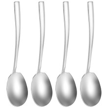 Cucchiaio da Portata , Set di 4 Cucchiai da Portata nel Acciaio Inossidabile, Finitura un Specchio per Eleganti Feste per Banchetti un