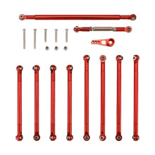 für MN86S MN86 MN86KS MN86K MN G500 Upgrade Teile Metall Ziehen Stange Lenken Servo Verbindung Stange 1/12 RC Auto ZubehöR, Rot