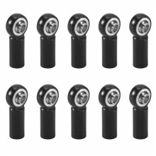 10 PièCes MéTal M2.5 Lien Rotule D'ExtréMité de Biellette de Direction pour A959 12428 144001 WPL C24 MN D90 MN99S PièCes de Voiture