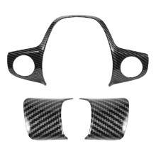3 STÜCKE Kohle Faser Farbe Lenken Rad Abdeckung Trim Dekorative Rahmen für Focus Escape Mk3 2012-2015 ZubehöR
