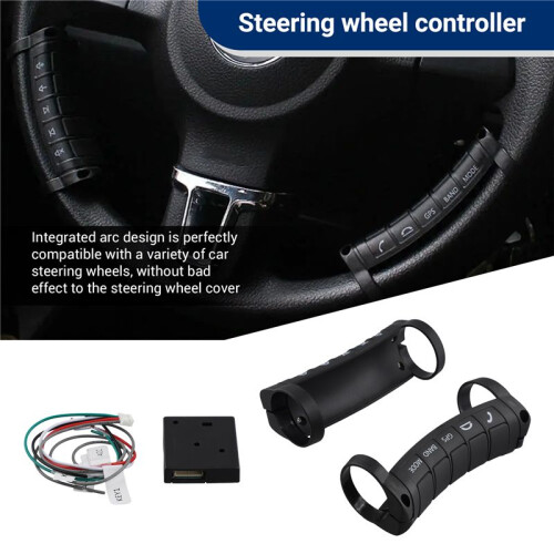 Universal Multi-Function Wireless Steering Wheel Controller  DVD Navigation Buttons Controller LED Wireless 2