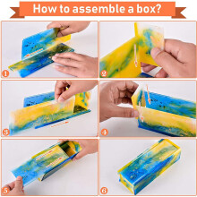1 Set Domino Silicone Resin Molds Resin Casting Mold with Storage Box Silicone Epoxy Casting Molds for DIY