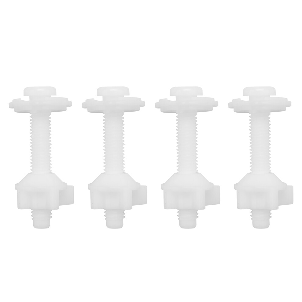 4Pcs Toilet Hinge Bolt Screws With Plastic Nuts And Washers Toilet Replacement Parts Kit 6032760065511