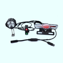 Ebike für Bafang BBS01 BBS02 BBSHD Mid-Drive Front- und RüCk Licht, Support Horn/ Turning/ B Raking Licht