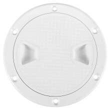 Circular Non Slip Inspection Hatch-Boat Hatch Deck Plate with Detachable Cover for RV Marine Boat Kayaks-4Inch White