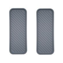 2Pcs Silicone Drain Tray,Sink Organiser,Drain Tray for Sinks, Bathroom Organiser,Kitchen Drain Pad Cutlery Cup Tray