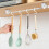 10Pcs Curtain Rod Holder Clamp Hooks Self Adhesive Clothes Rail Bracket 360 Rotation Triangle Ring Adjustable Hooks 9