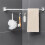10Pcs Curtain Rod Holder Clamp Hooks Self Adhesive Clothes Rail Bracket 360 Rotation Triangle Ring Adjustable Hooks 10