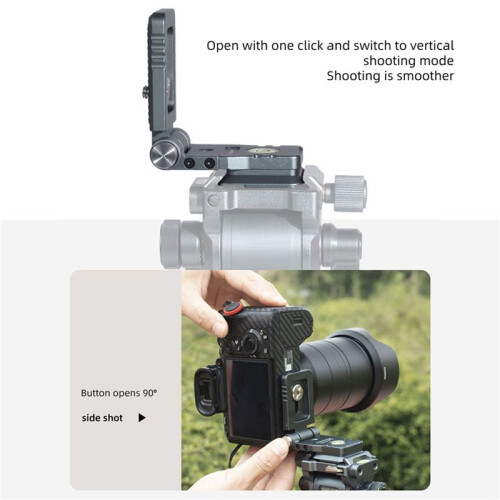 Folding Camera L Plate Holder W Arca Quick Release Plate for D-JI RS3 Stabilizer Tripod Gimbal Horizontal 1