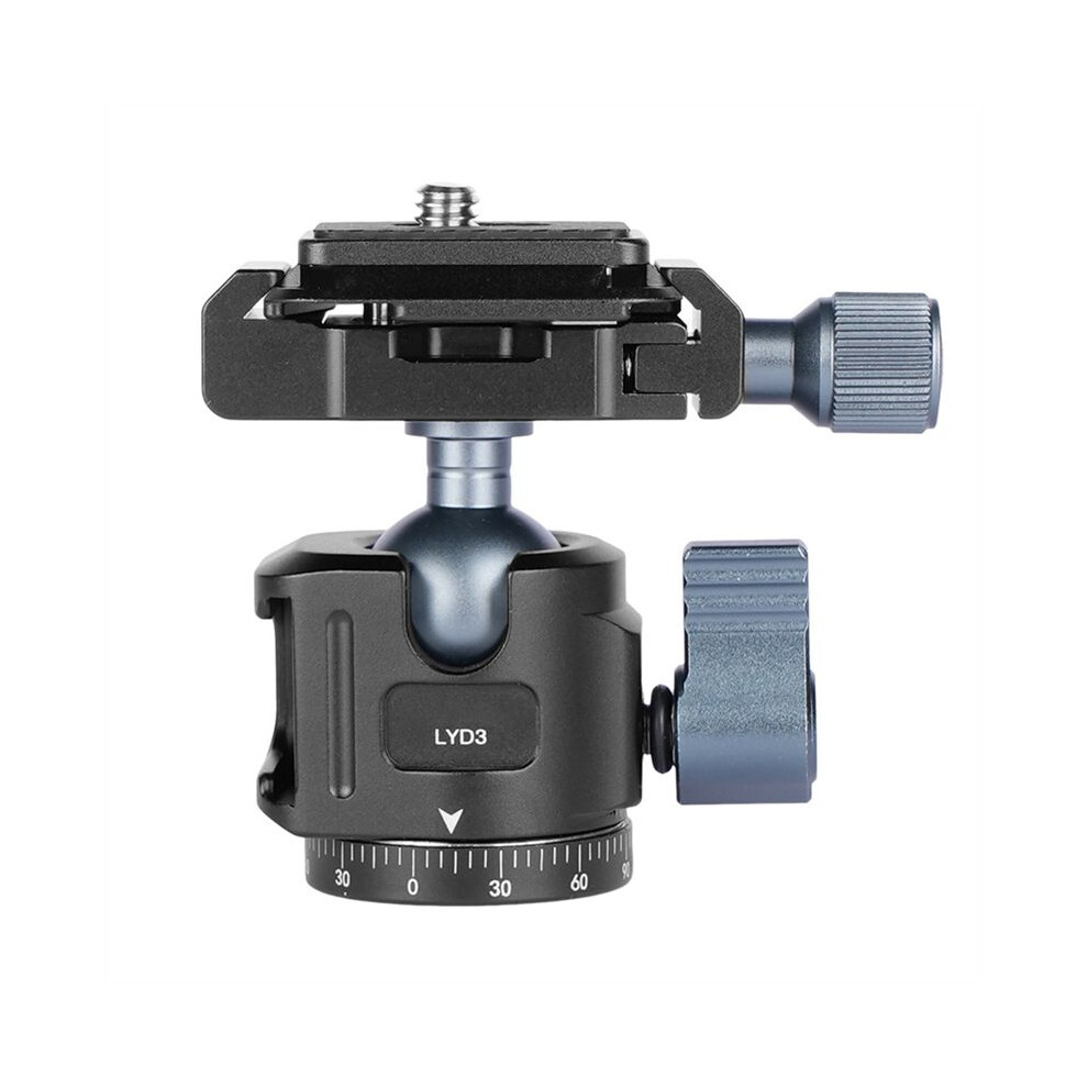 Exogio Universal Tripod Pan-Tilt Quick Release 360 Pan-Tilt W Arca +Cold Shoe Mount For Dslr Camera Tripod Monitor