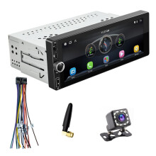 6.86 Inch Wireless Carplay Car Stereo Single Din Touch Screen Car Radio with Android Auto USB AUX RDS