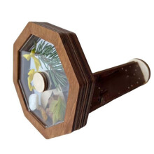 Kit Caleidoscopio Fatto A Mano In Legno Kit Caleidoscopio DIY con Logica Interattiva Giocattolo Classico per Bambini