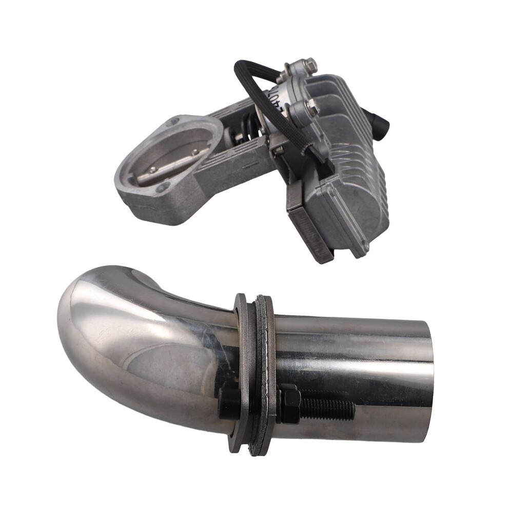 Electric Exhaust Cutout Valve With Flanged Pipes 12V Power Outlet Adjustment 51Mm 2.0Inch Light 6031511705645