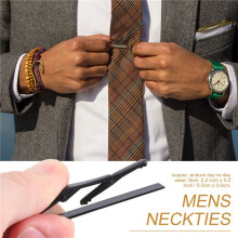 3Pcs Pince À Cravate, epingle À Cravate Pinces À Cravate Hommes Argent Or Noir Cravate Barre Pincee Clip Ensemble 2,2 Pouces Fermoirs Business