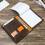 Notebook Combination Protective Cover Folder File Book Cover Business Stationery Contract Document Storage Box,A5 6