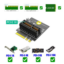 M.2 NGFF-Nyckel A/A+E/E Till PCI-E 1X-Adapter PCI Express 1X-Omvandlarkort med StröMkabel