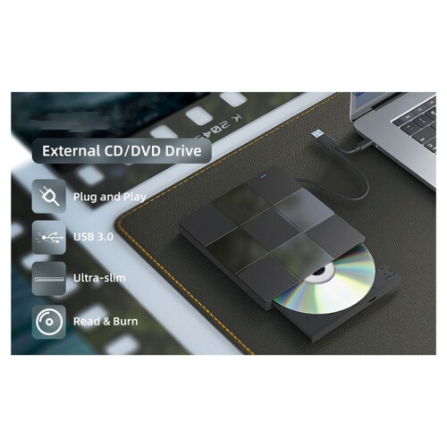 7-In-1 External Multi-Function Optical Drive USB Computer DVD Player Notebook External Recorder Ultra-Thin