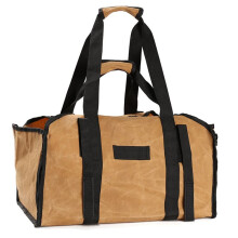 Firestarter Storage Canvas Firewood Bag Carrier Tote Fireplace Firewood Pile Rack Firewood Carrier Bag