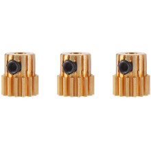 3 Piezas 3.175mm Eje Latón Piñón Motor Engranaje 32DP 48DP 64DP M0.6 para 1/10 1/8 RC Car 3650 3660,14t