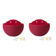 Grand Balcon Bordeaux Ă Suspendre Pot en Plastique Pot de Fleurs Succulentes Pot de Fleurs en Rotin