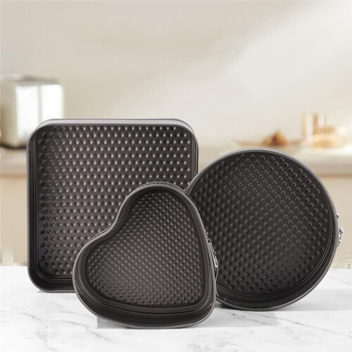 3Pcs Springform Cake Pan Non-Stick Cheese Cake Pan, Removable Bottom Leakproof Cake Pan for Baking Enthusiast 2
