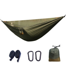 Automatic Quick-Open Elastic Mosquito Net Hammock Outdoor Camping Anti-Mosquito Mesh Hammock Army Green