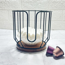 Coffee Filter Holder Basket Container Coffee Filter Storage Rack Coffee Pod Holder for Travel Countertop Kitchen Decor,B