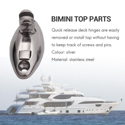 Quick Release Bimini Top Swivel Hinge Deck Side Mount 316 Stainless Steel Top Swivel Hinge Deck Side Mount 2
