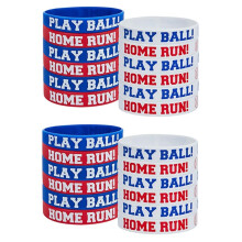 24 Stks Honkbal Siliconen Rubber Armbanden Honkbal Armband HOME RUN Armband voor Honkbal Thema Party
