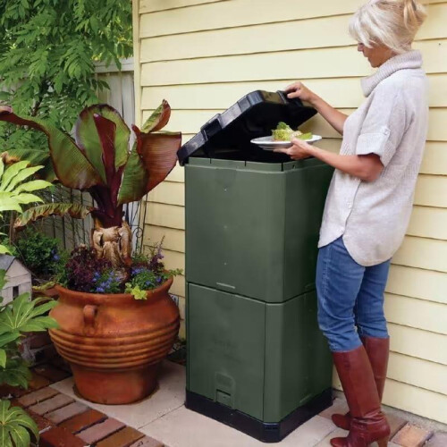 Aerobin 200L Composteur Compostage Jardin Vert Olive 1