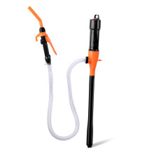 Transfer Pump for Gasoline, Diesel & Water — Black, White, Orange, PP, 35.4" Tube