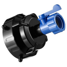 RV Sewer Hose Rinse Cap, Shut Off Valve for Water Flow for Garden Hose,Fits All 3inch Sewer Bayonet Fittings