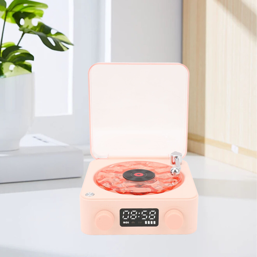 Vintage Bluetooth Record Player Speaker 1500Mah Portable Turntable Pink 8411384546121
