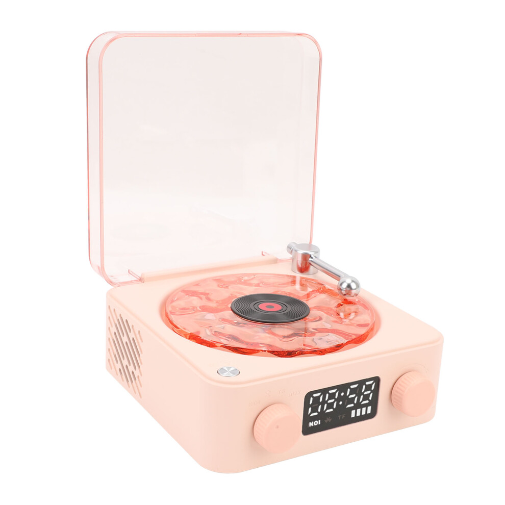 Vintage Bluetooth Record Player Speaker 4 Modes | Portable 1500Mah Pink 6901390857325
