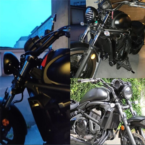 Carcaça de farol de motocicleta de 5,75 polegadas com suporte para  para  para  Balde de montagem de farol de 5-3/4 polegadas 1
