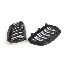 Gloss Black Front Kidney Grill Front Hood Double Lines Grille for 3 Series E92 E93 Coupe 2006-2010 51137157277