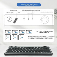 Wireless Trackball Keyboard,78-Key, Keyboard with Trackball Air Mouse 1600dpi , for TV Phone Laptop
