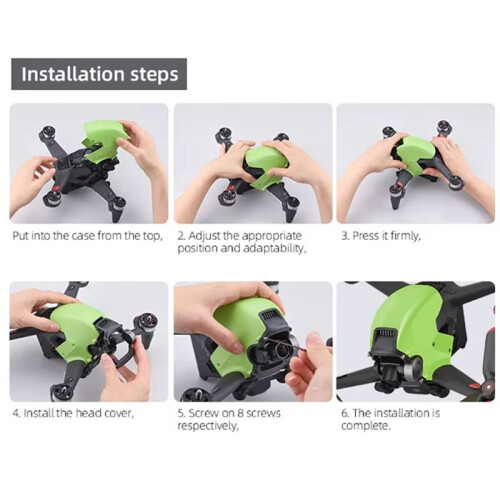 For  FPV Drone Shell Replacement Case Protective Cover for  FPV Drone Accessories Green 1