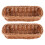 2pc Rattan Plastic Basket Cutlery Basket Rectangular Storage Box Cutlery Fork Chopsticks Bread Cake Fruit Storage 1