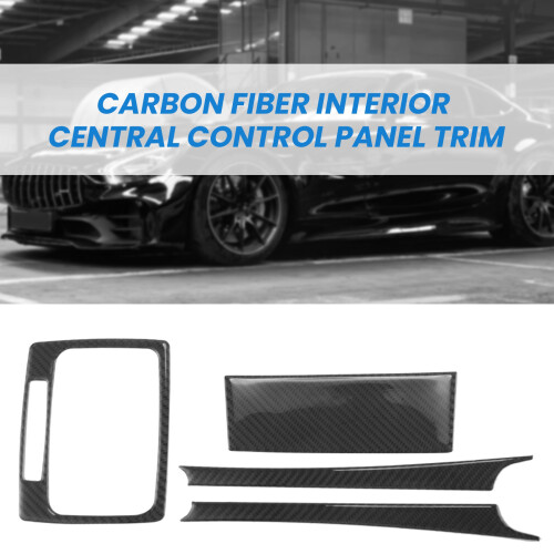 Carbon Fiber Interior Central Control Panel Trim Cover for  C Class W204 2007-2013 RHD 1
