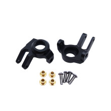 CNC FULL METAL Front Steering Knuckles, C Hub Carrier, Rear Axle Lock Out SET (Black) for AXIAL SCX10 II 90046 90047 AR44 Axle,Black