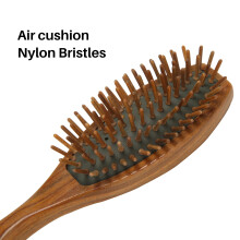 Brosse à Cheveux en Bois de Santal en Bois Naturel Fait Main DéMêLant Peigne à Cheveux de Massage avec BoîTe-Cadeau