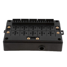 Auto Relais Sockel Schwarz Box 18 Wege Sicherungs Halter für Automotive Marine