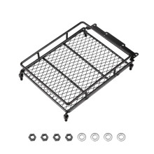 1/10 RC Car Rock Crawler Metal Roof Rack Luggage Carrier with LED Lights Bar for CC01 AXIAL SCX10 D90