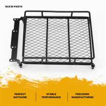 1/10 RC Car Rock Crawler Metal Roof Rack Luggage Carrier with LED Lights Bar for CC01 AXIAL SCX10 D90